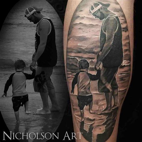 tatuajes de padre e hijo|Tatuajes de papa e hijo